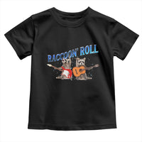 Raccoon Rock And Roll Toddler T Shirt Funny Rock Band Playing Guitar Electric Music Lover - Wonder Print Shop