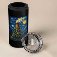 Starry Night Hops Brewery 4 in 1 Can Cooler Tumbler Vintage Hops Beer Lover Painterly
