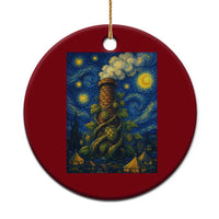 Starry Night Hops Brewery Ceramic Ornament Vintage Hops Beer Lover Painterly