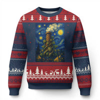 Starry Night Hops Brewery Ugly Christmas Sweater Vintage Hops Beer Lover Painterly