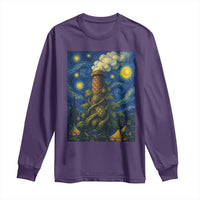 Starry Night Hops Brewery Long Sleeve Shirt Vintage Hops Beer Lover Painterly