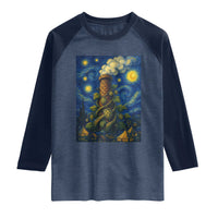 Starry Night Hops Brewery Raglan Shirt Vintage Hops Beer Lover Painterly