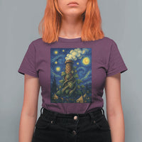 Starry Night Hops Brewery T Shirt For Women Vintage Hops Beer Lover Painterly