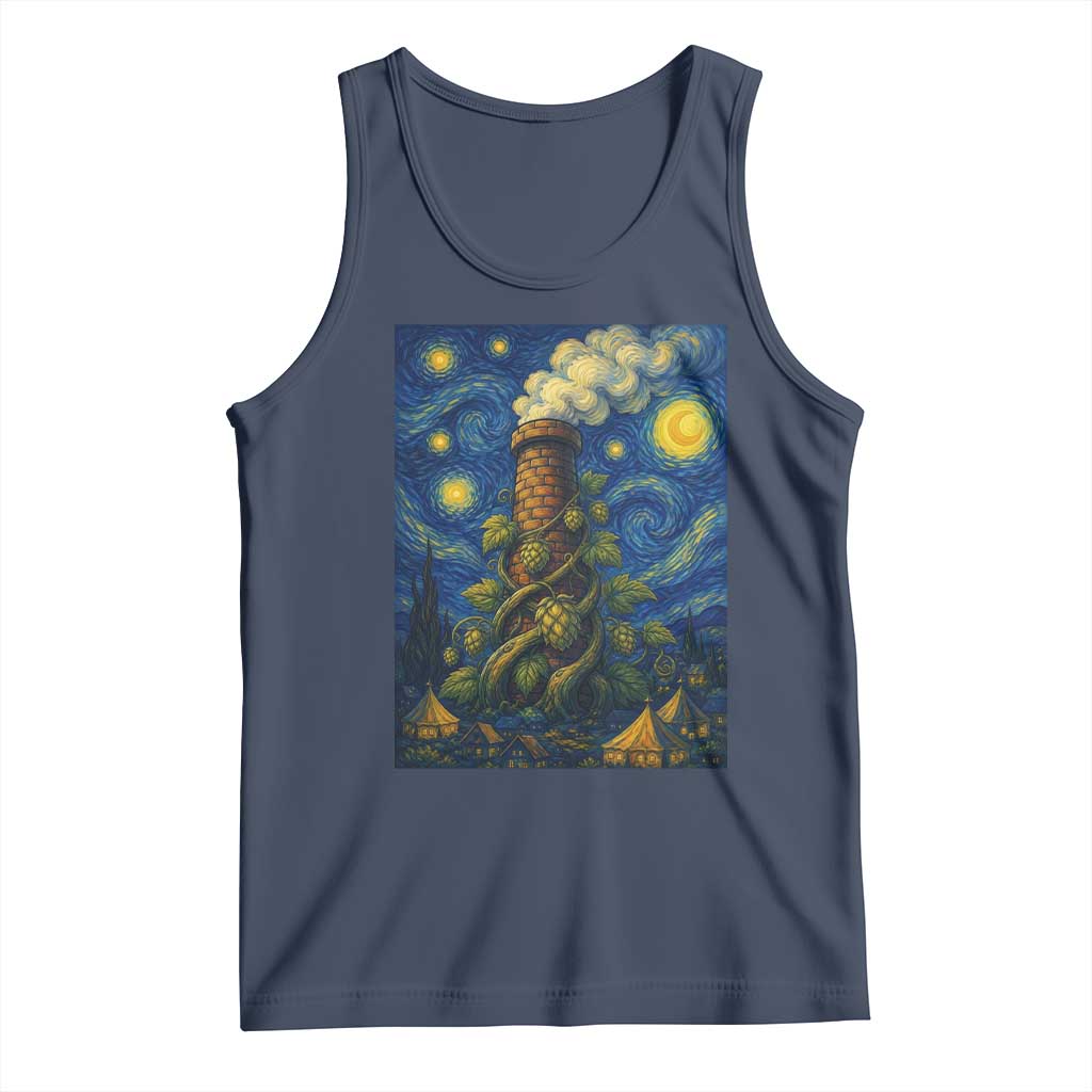Starry Night Hops Brewery Tank Top Vintage Hops Beer Lover Painterly