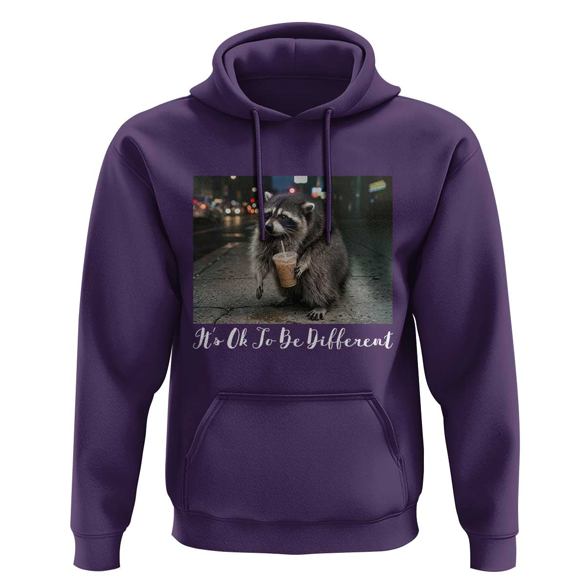 Its Ok To Be Different Jimothy Raccoon Hoodie Funny Short Spine Wildlife
