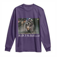 Its Ok To Be Different Jimothy Raccoon Long Sleeve Shirt Funny Short Spine Wildlife