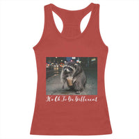 Its Ok To Be Different Jimothy Raccoon Racerback Tank Top Funny Short Spine Wildlife