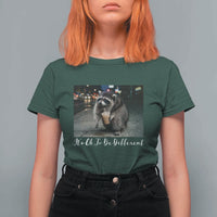 Its Ok To Be Different Jimothy Raccoon T Shirt For Women Funny Short Spine Wildlife