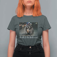 Its Ok To Be Different Jimothy Raccoon T Shirt For Women Funny Short Spine Wildlife