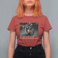 Its Ok To Be Different Jimothy Raccoon T Shirt For Women Funny Short Spine Wildlife