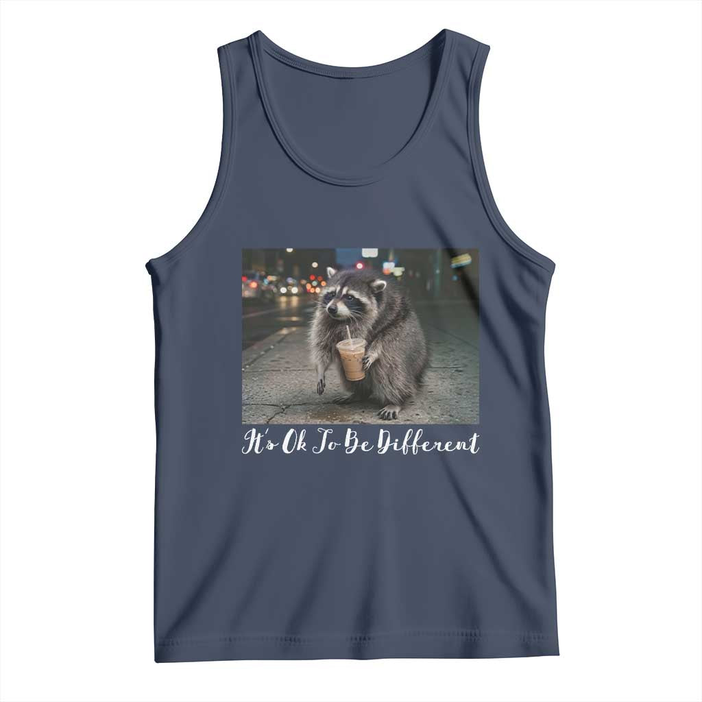 Its Ok To Be Different Jimothy Raccoon Tank Top Funny Short Spine Wildlife