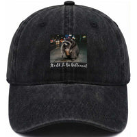 Its Ok To Be Different Jimothy Raccoon Washed Cotton Baseball Cap Funny Short Spine Wildlife