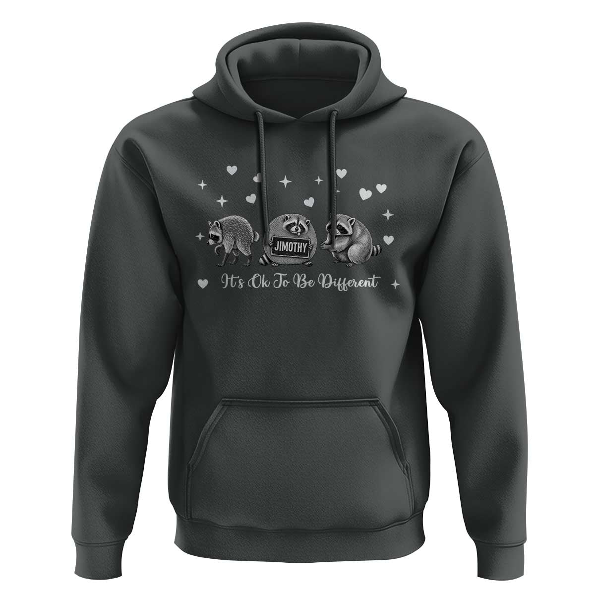 Its Ok To Be Different Jimothy Raccoon Hoodie Cute Trash Panda Viral Animal Lover Gift