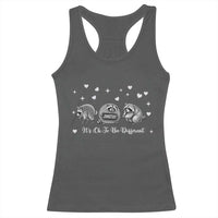 Its Ok To Be Different Jimothy Raccoon Racerback Tank Top Cute Trash Panda Viral Animal Lover Gift