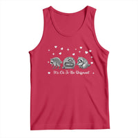 Its Ok To Be Different Jimothy Raccoon Tank Top Cute Trash Panda Viral Animal Lover Gift
