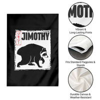 Jimothy The Raccoon Garden Flag Japanese Style Trash Panda Graphic