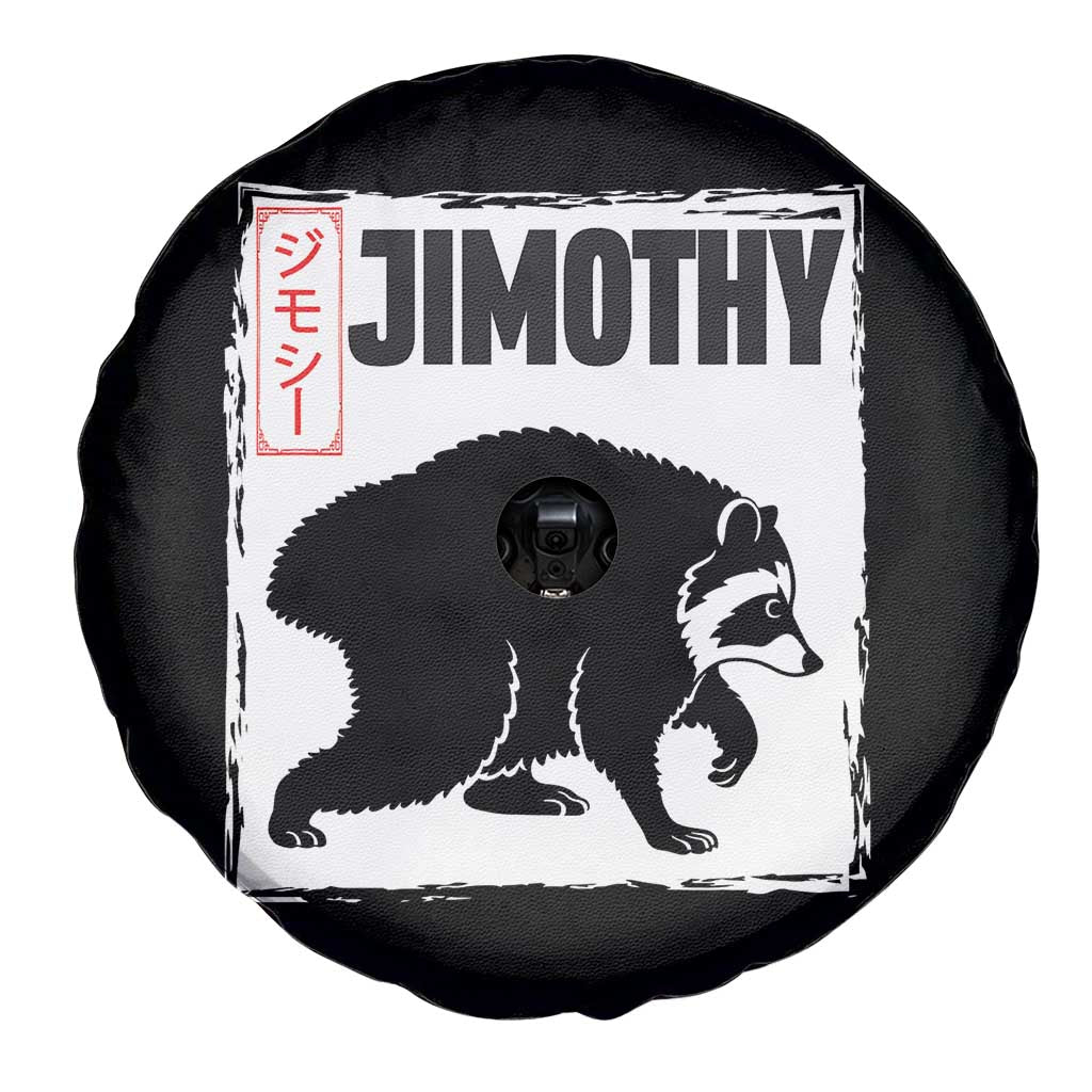Jimothy The Raccoon Spare Tire Cover Japanese Style Trash Panda Graphic