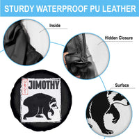 Jimothy The Raccoon Spare Tire Cover Japanese Style Trash Panda Graphic