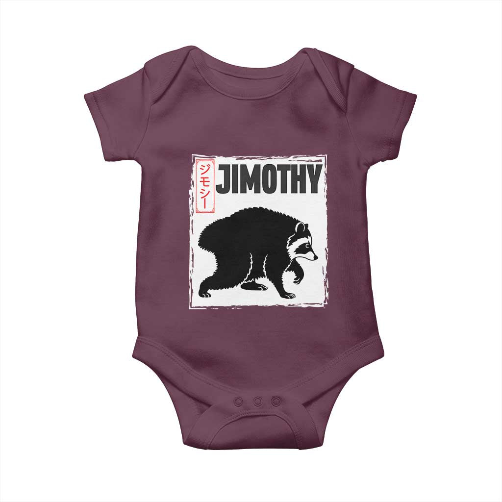 Jimothy The Raccoon Baby Onesie Japanese Style Trash Panda Graphic