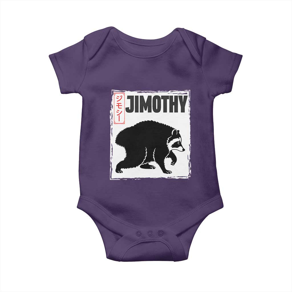 Jimothy The Raccoon Baby Onesie Japanese Style Trash Panda Graphic