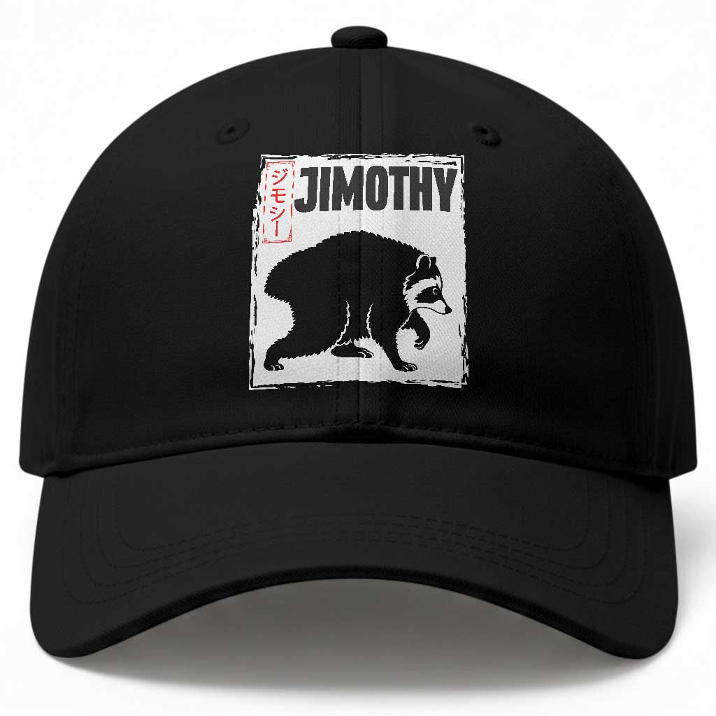 Jimothy The Raccoon Baseball Cap Japanese Style Trash Panda Graphic