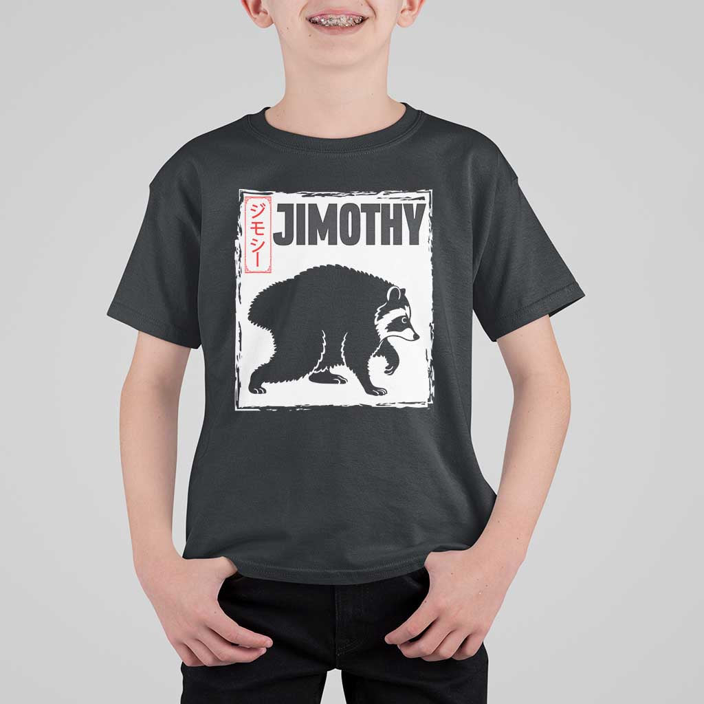 Jimothy The Raccoon T Shirt For Kid Japanese Style Trash Panda Graphic