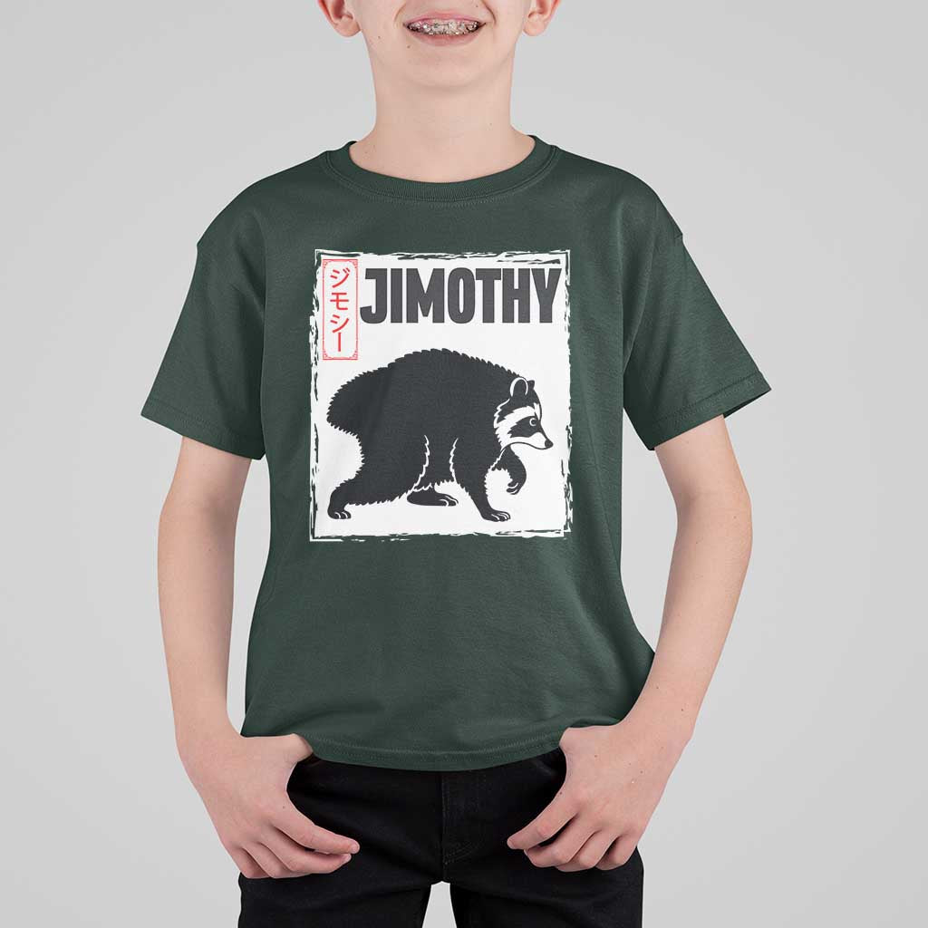 Jimothy The Raccoon T Shirt For Kid Japanese Style Trash Panda Graphic