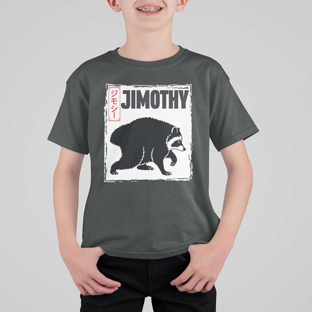 Jimothy The Raccoon T Shirt For Kid Japanese Style Trash Panda Graphic