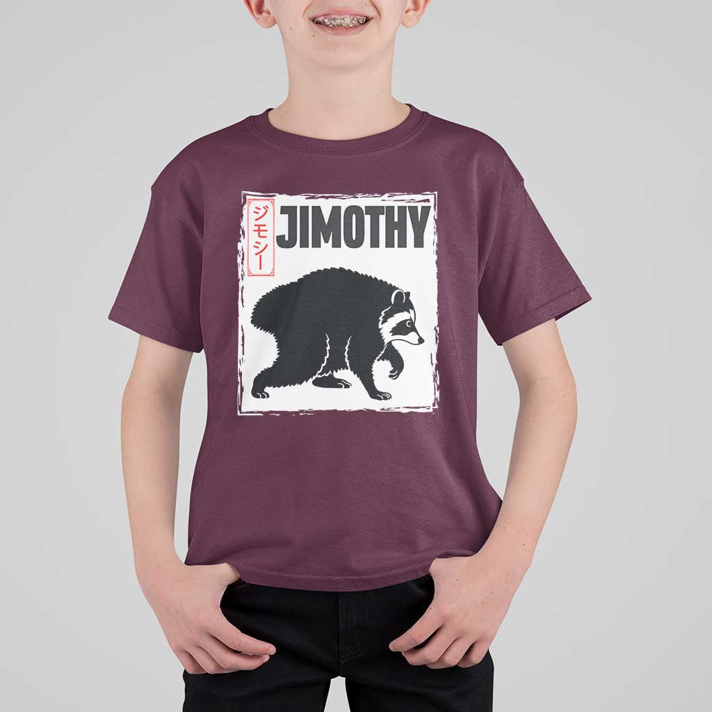 Jimothy The Raccoon T Shirt For Kid Japanese Style Trash Panda Graphic