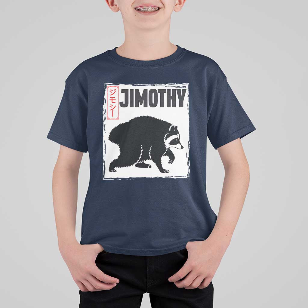 Jimothy The Raccoon T Shirt For Kid Japanese Style Trash Panda Graphic