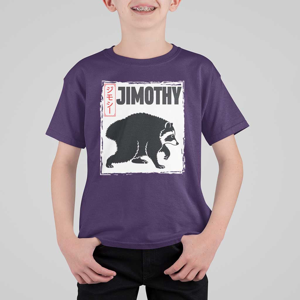 Jimothy The Raccoon T Shirt For Kid Japanese Style Trash Panda Graphic