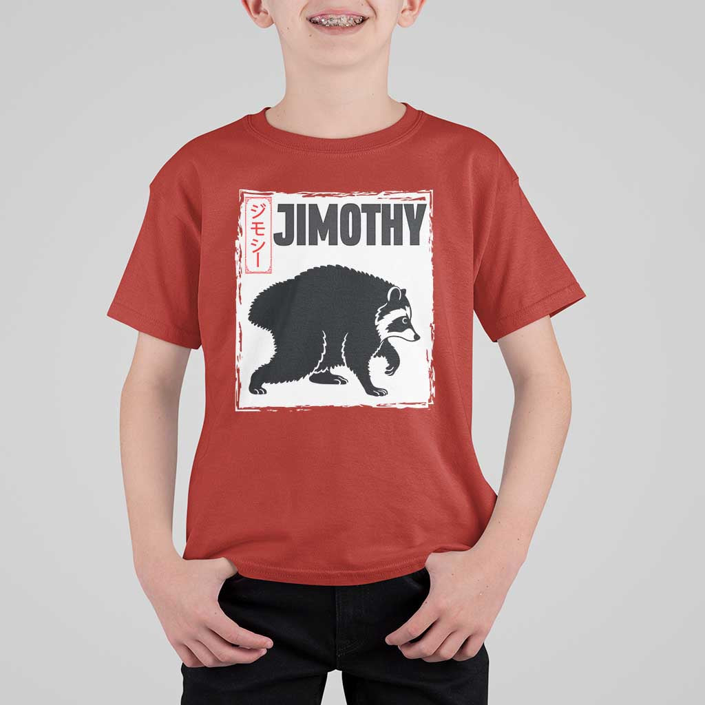 Jimothy The Raccoon T Shirt For Kid Japanese Style Trash Panda Graphic