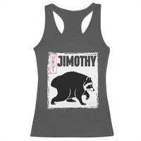 Jimothy The Raccoon Racerback Tank Top Japanese Style Trash Panda Graphic