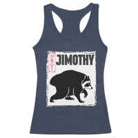 Jimothy The Raccoon Racerback Tank Top Japanese Style Trash Panda Graphic