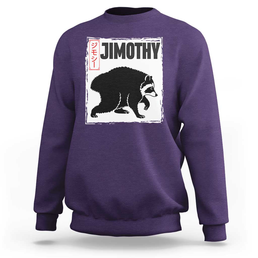 Jimothy The Raccoon Sweatshirt Japanese Style Trash Panda Graphic