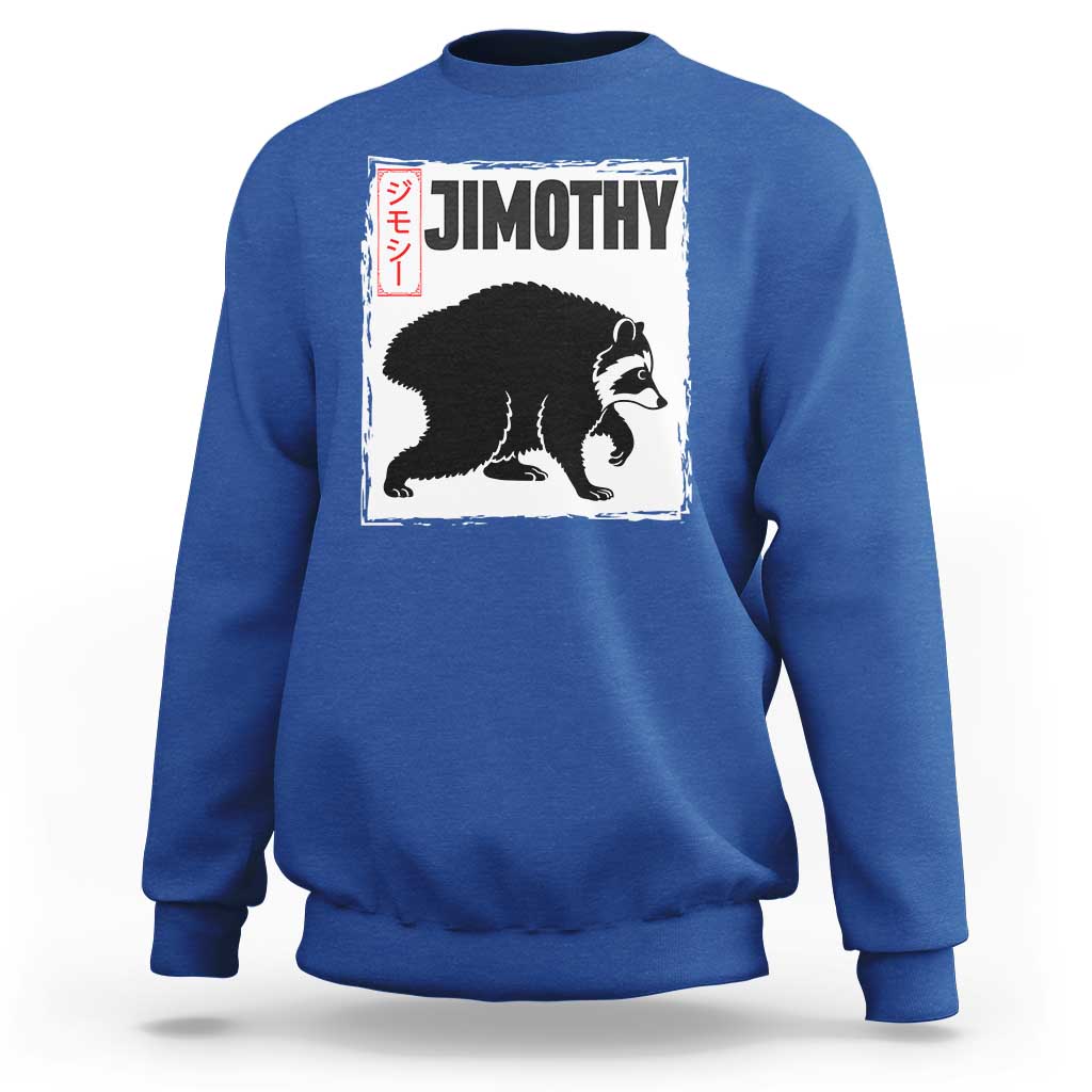 Jimothy The Raccoon Sweatshirt Japanese Style Trash Panda Graphic