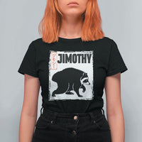 Jimothy The Raccoon T Shirt For Women Japanese Style Trash Panda Graphic