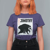 Jimothy The Raccoon T Shirt For Women Japanese Style Trash Panda Graphic