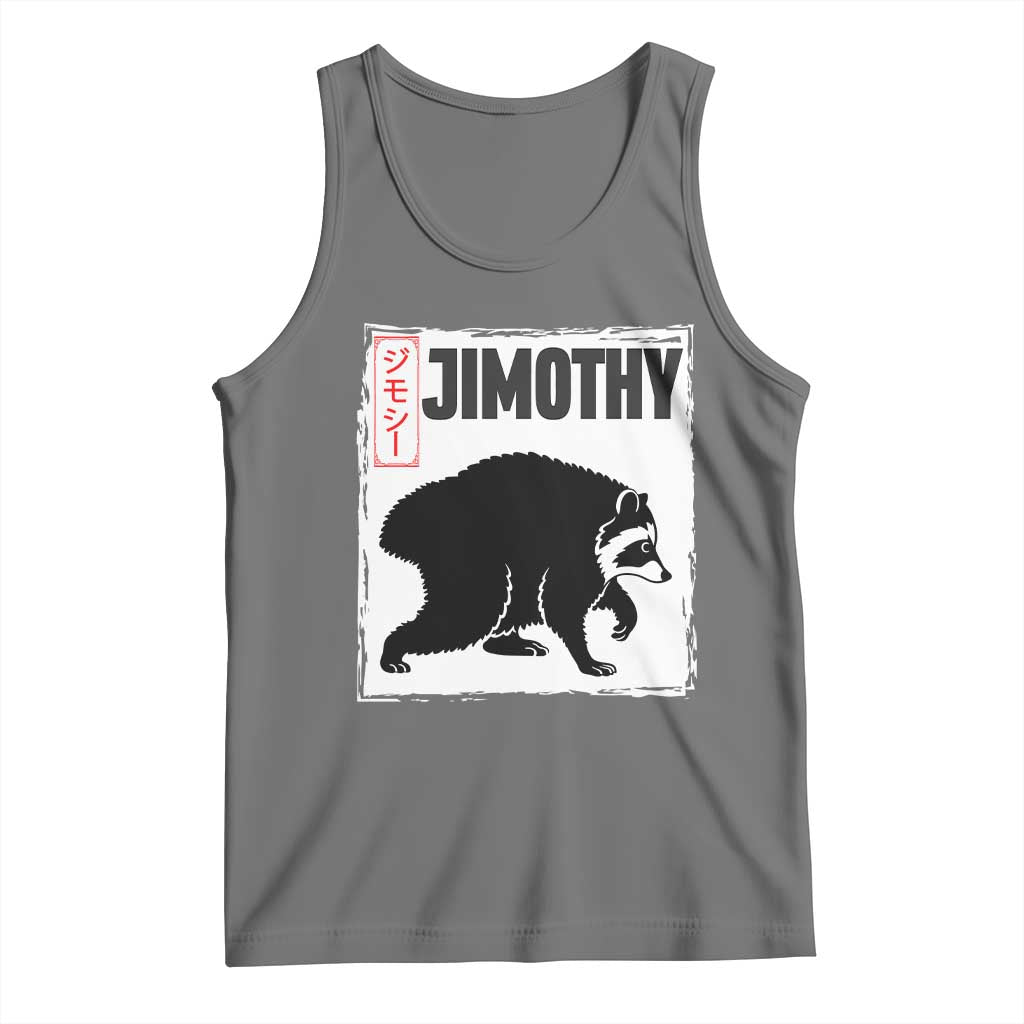 Jimothy The Raccoon Tank Top Japanese Style Trash Panda Graphic