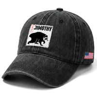 Jimothy The Raccoon Washed Cotton Baseball Cap Japanese Style Trash Panda Graphic