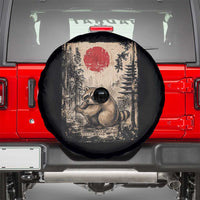 Vintage Japanese Ukiyoe Raccoon Spare Tire Cover Seattle Short Spine Trash Panda