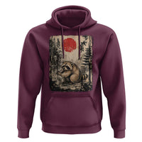 Vintage Japanese Ukiyoe Raccoon Hoodie Seattle Short Spine Trash Panda