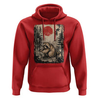 Vintage Japanese Ukiyoe Raccoon Hoodie Seattle Short Spine Trash Panda