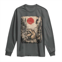 Vintage Japanese Ukiyoe Raccoon Long Sleeve Shirt Seattle Short Spine Trash Panda