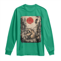 Vintage Japanese Ukiyoe Raccoon Long Sleeve Shirt Seattle Short Spine Trash Panda