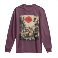 Vintage Japanese Ukiyoe Raccoon Long Sleeve Shirt Seattle Short Spine Trash Panda