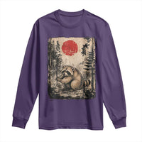 Vintage Japanese Ukiyoe Raccoon Long Sleeve Shirt Seattle Short Spine Trash Panda