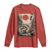 Vintage Japanese Ukiyoe Raccoon Long Sleeve Shirt Seattle Short Spine Trash Panda