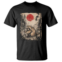 Vintage Japanese Ukiyoe Raccoon T Shirt Seattle Short Spine Trash Panda