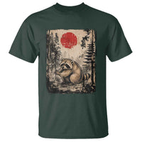 Vintage Japanese Ukiyoe Raccoon T Shirt Seattle Short Spine Trash Panda
